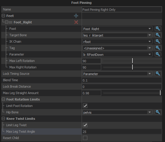 Foot Pinning Options foot pinning options
