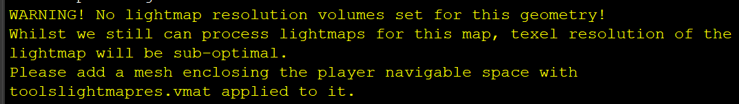 Lightmap player space missing error lightmap player space missing error