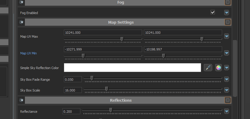 Map Settings map settings section