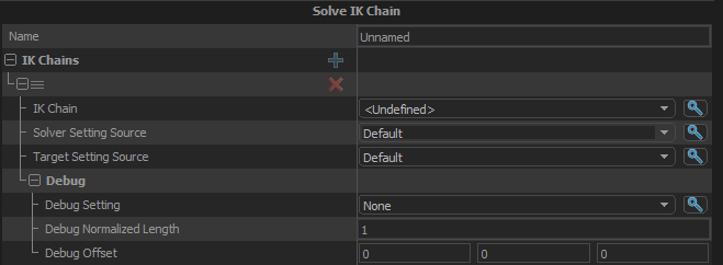 Solve IK chain Options solve ik chain options